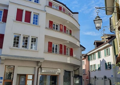 Le bâtiment où se situe le cabinet d'hypnose à Pully, tout proche de Lausanne.